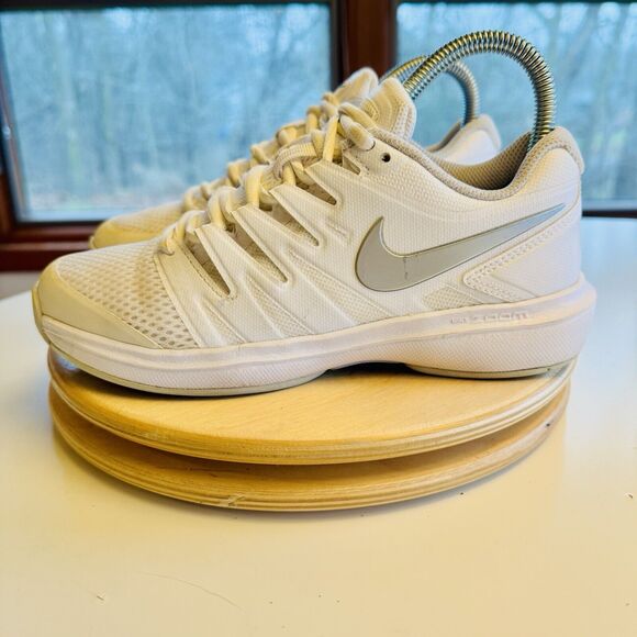 Nike Air Zoom Prestige Tennis Shoes Womens Size 5.5 6 Pickleball Court White - Picture 1 of 8